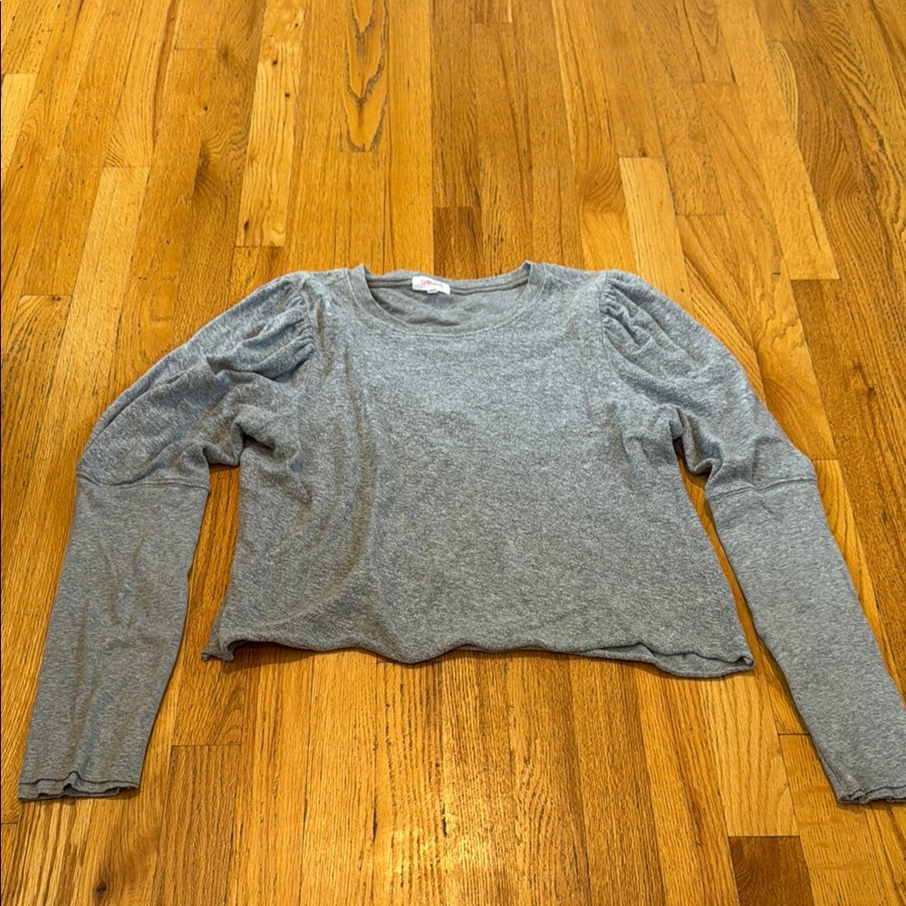 Goldie Gray Long Sleeve Women's Top Size M